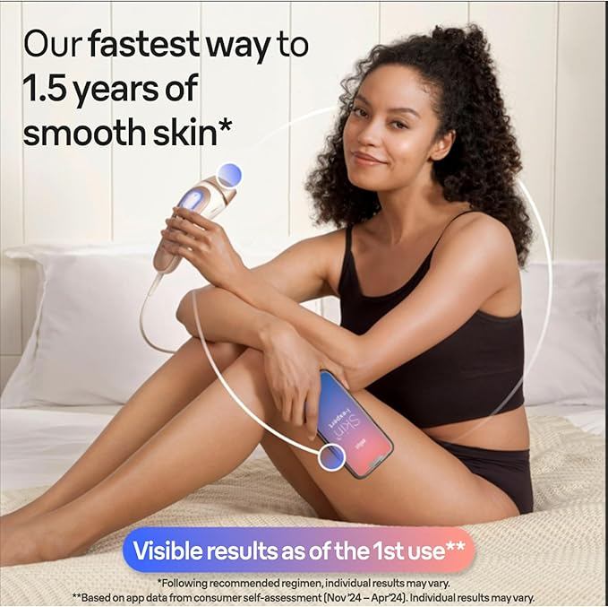 Braun IPL Skin i·expert PL7257 – Smart At-Home IPL Hair Removal Device with App Guidance, 3 Heads & Venus Razor