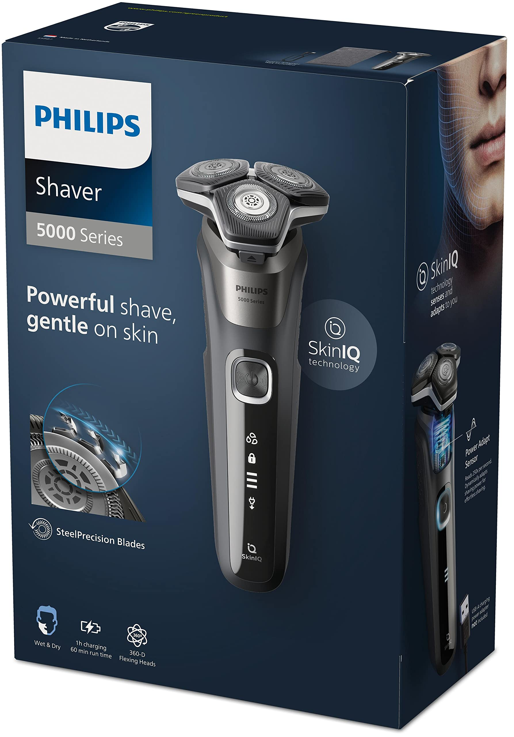 Philips Series 5000 Wet and  Dry Electric Shaver S5887/10 Advanced Shaving with Comfort