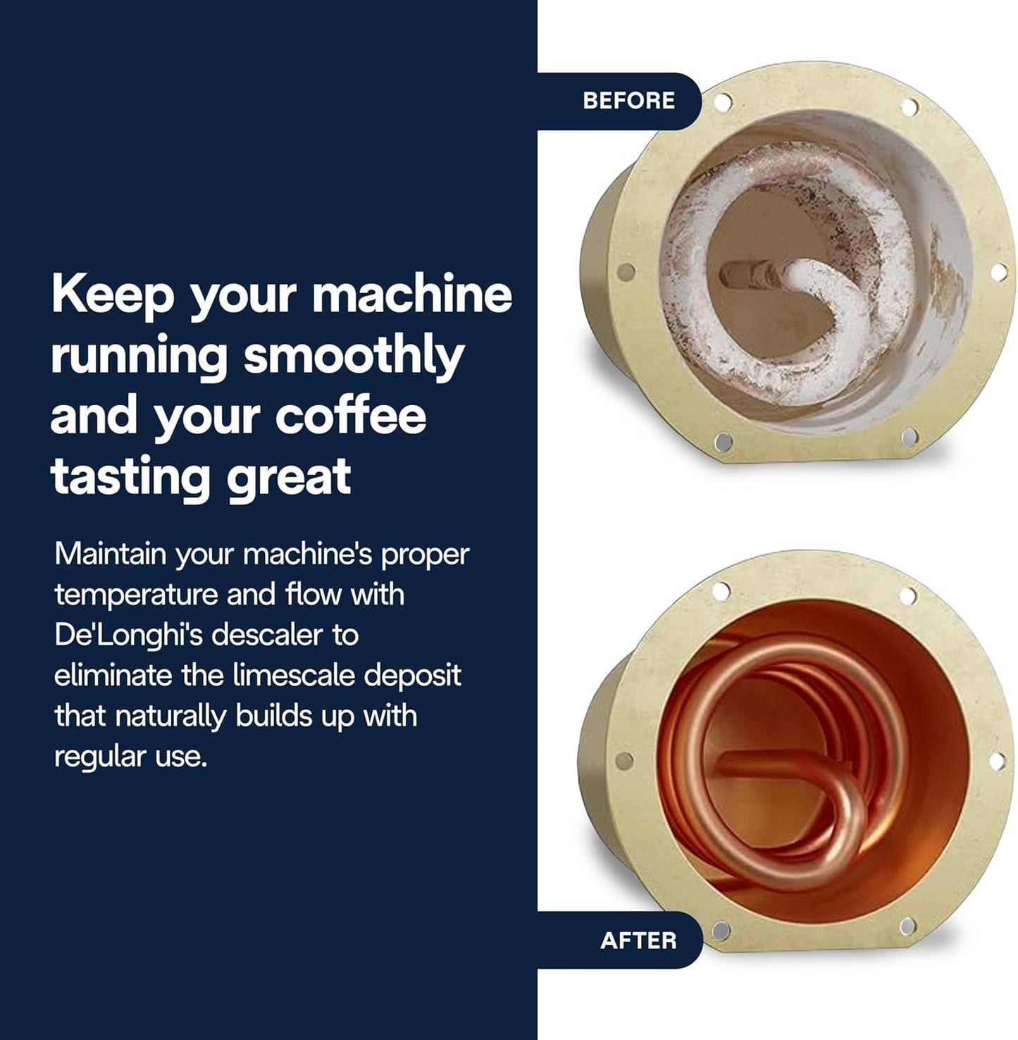 De'Longhi EcoDecalk Descaler, 500ml - Eco-Friendly Limescale Remover for Coffee Makers, Natural Lactic Acid, Preserves Coffee Flavor, Upto 3x Faster & More Effective than Citric Acid DLSC500