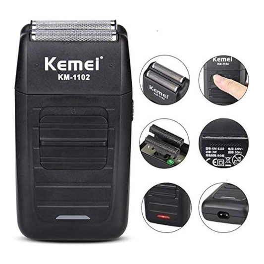 Kemei KM-1102 Rechargeable Beard & Hair Trimmer – Compact Grooming Tool for Men