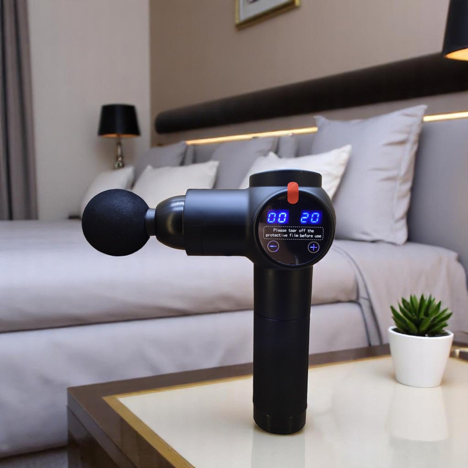 Multi-head gum and body massager with 20 speed settings