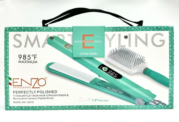 ENZO EN-1291S Portable Hair Brush Hot Iron 2 in 1 hair Airbag comb Comb Hair Straightener