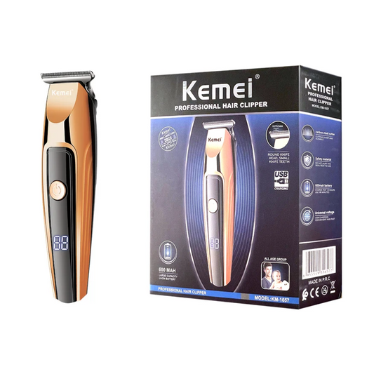 Kemei KM-1657 Rechargeable Hair Clipper & Trimmer – Professional Cordless Grooming Kit