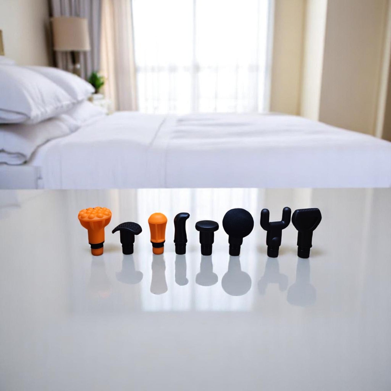 Smart touch display gun massager with multiple heads