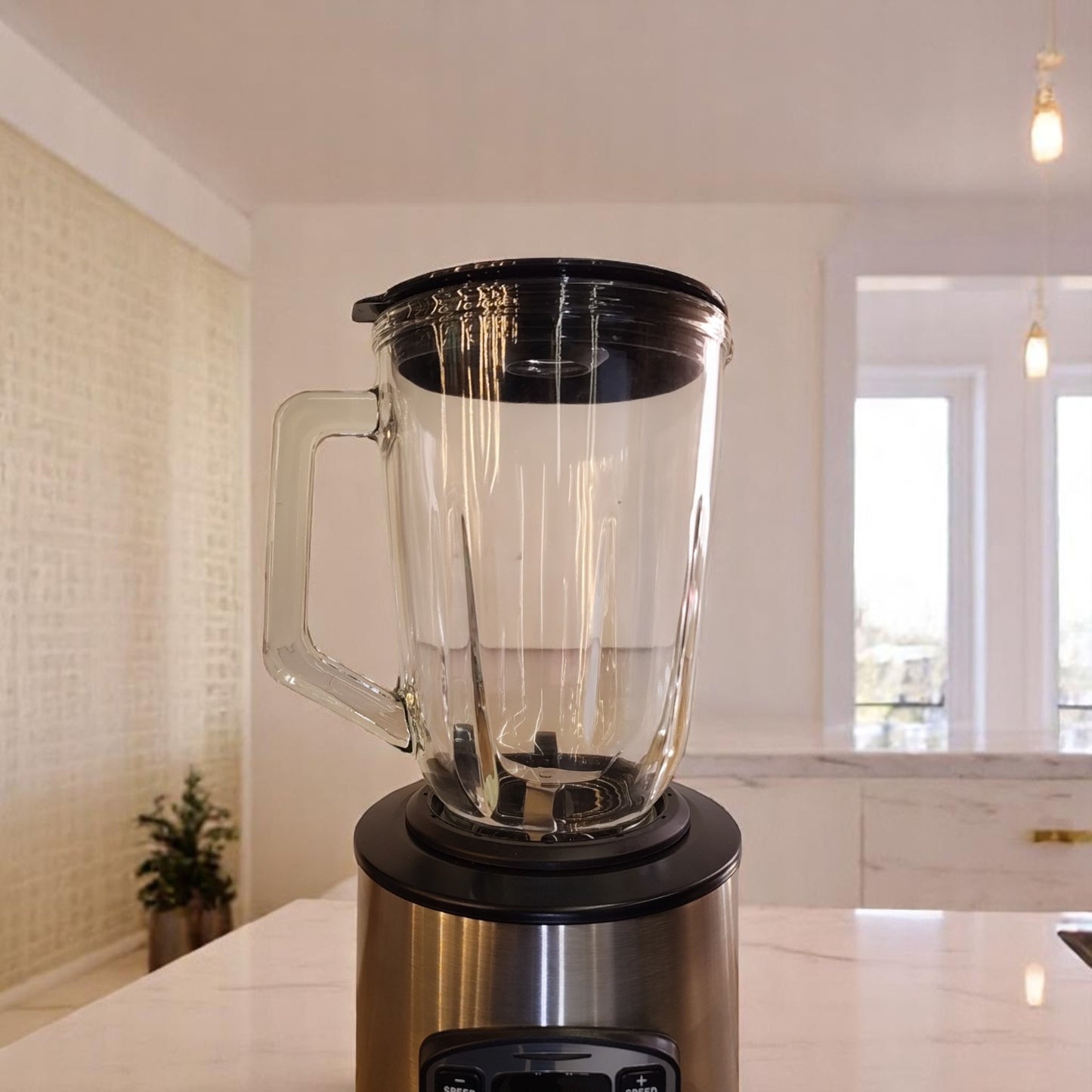 RENE RBCG-1702 3-in-1 Blender with Glass Jar and Digital Controls