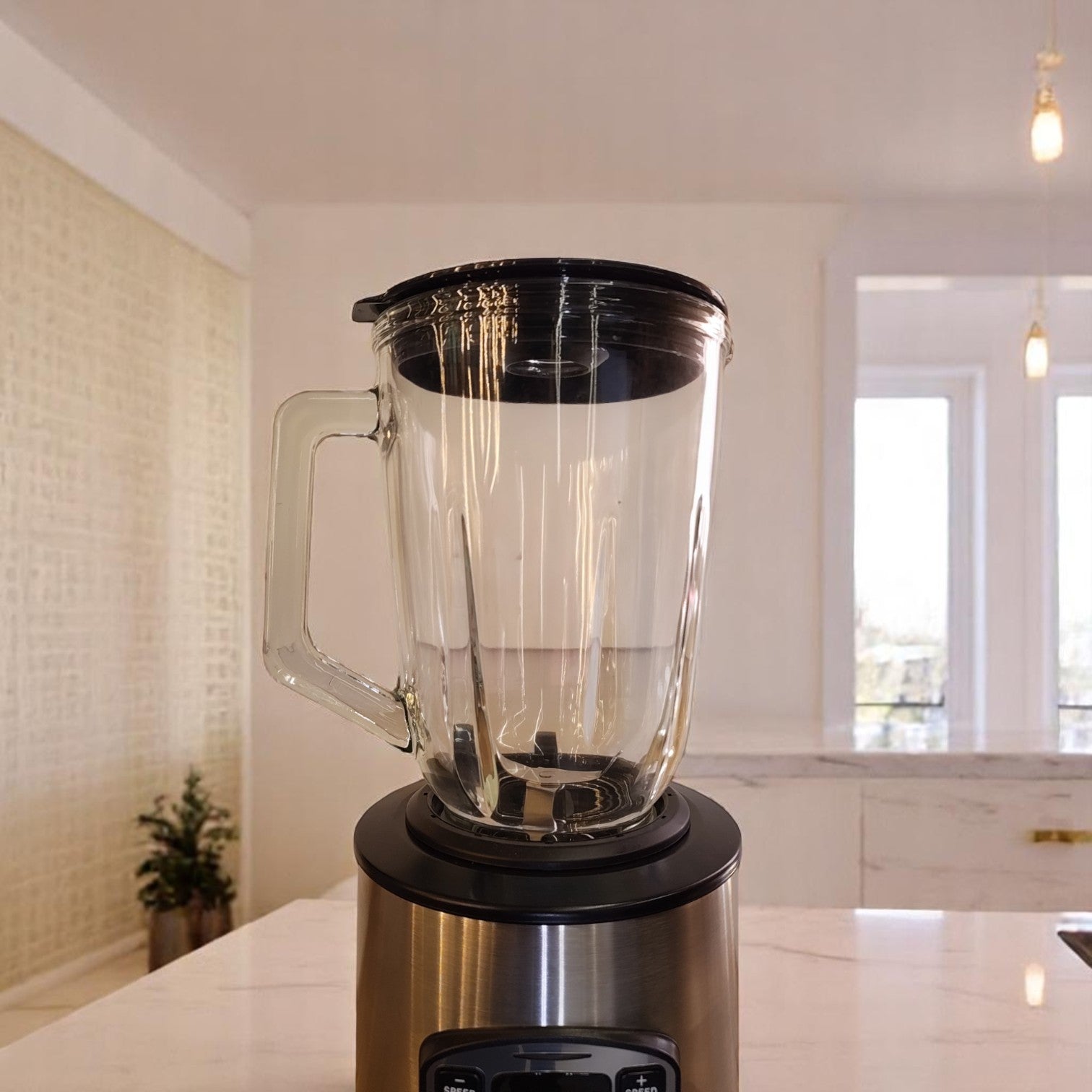 RENE RBCG-1702 3-in-1 Blender with Glass Jar and Digital Controls