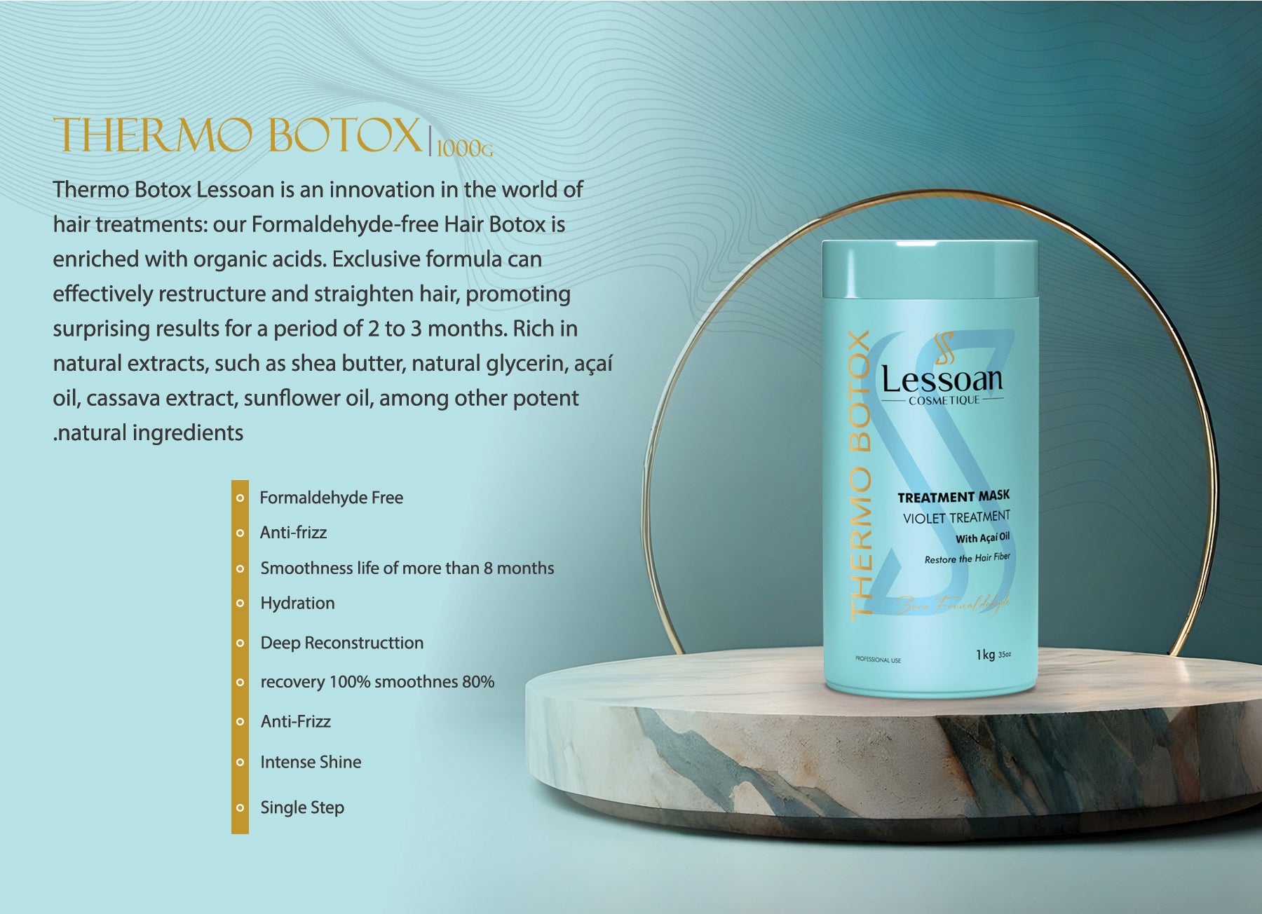 Lessoan Cosmetique Thermo Botax – Hair Repair Treatment for Damaged Hair