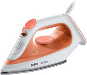 Braun TexStyle 1 Steam Iron SI 1009, 1900 Watts, 50% Energy Saving, Orange Braun