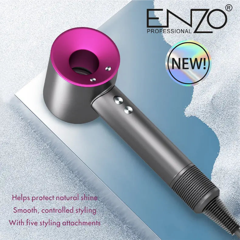ENZO Professional Supersonic Blow Dryer DY-888 with Dyson-inspired design.