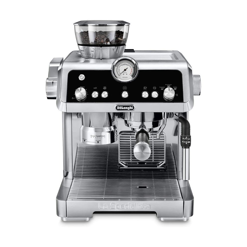 De'Longhi Cold Brew Coffee Machine LA SPECIALISTA OPERA Semi-Automatic Barista Espresso Machine with Built-in Grinder & Smart Tamping, Cold Extraction, 15 Bar Pressure, 15 Adjustable Settings EC9555.M
