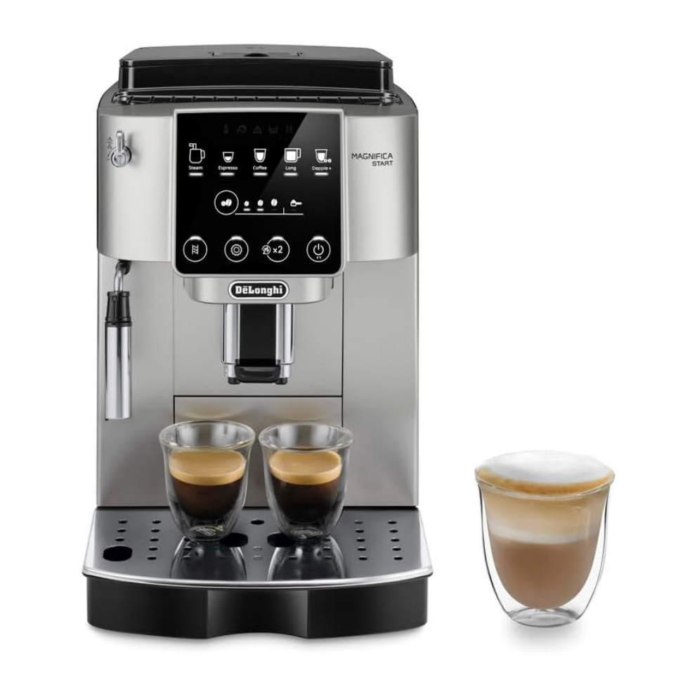 De'Longhi Fully Automatic Coffee Machine MAGNIFICA START Bean to Cup Espresso Machine, 6+ Functions for Espresso, Americano, Cappuccino, Latte, Macchiato & More Recipes ECAM220.60.B (Made in Europe)
