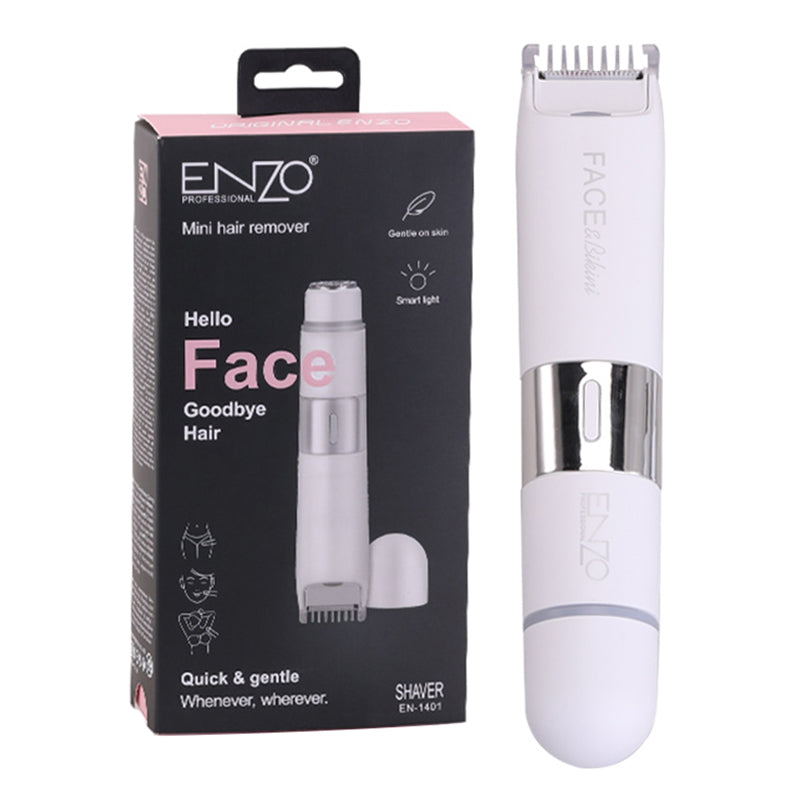 Enzo Professional EN-1401 Mini Hair Remover – Quick & Gentle Facial Hair Removal with Smart Light Technology