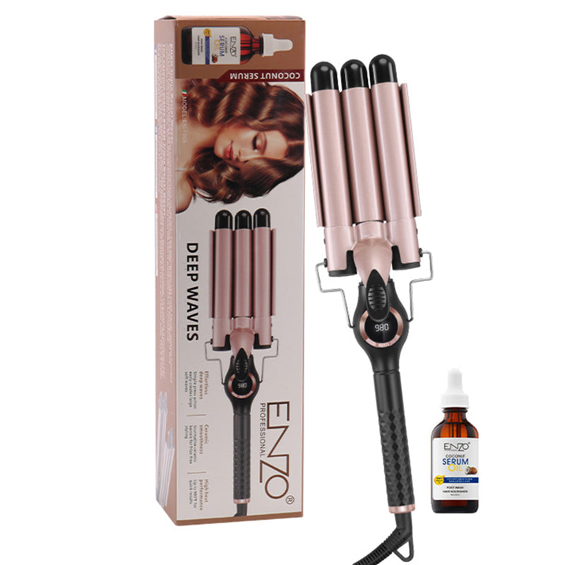 ENZO EN-1968 Professional Triple Barrel Deep Waver Curling Iron