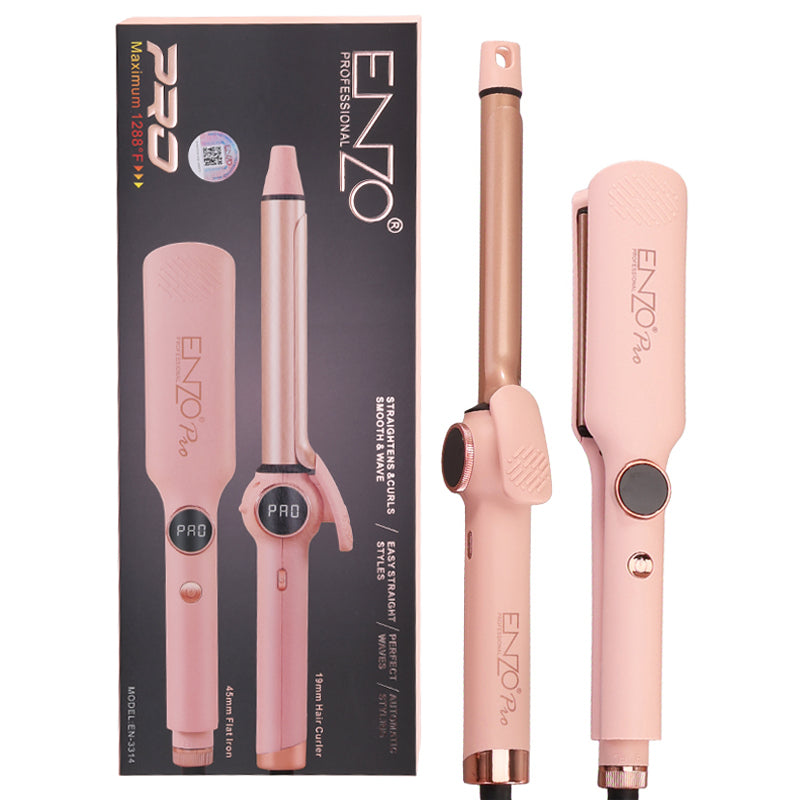 ENZO EN-3314 Professional 2-in-1 Hair Straightener & Curler