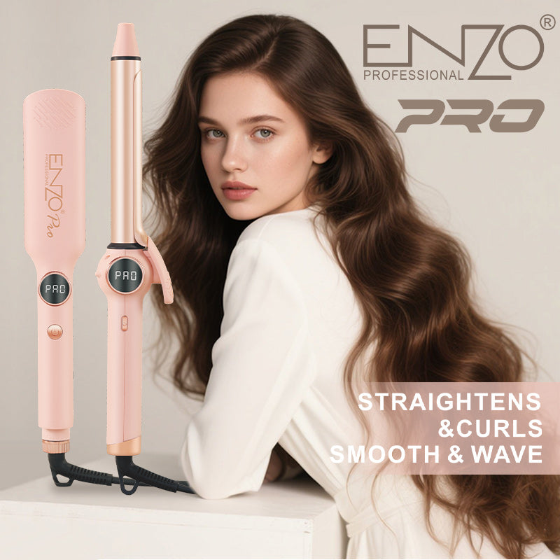 ENZO EN-3314 Professional 2-in-1 Hair Straightener & Curler