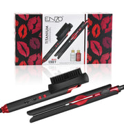 Enzo Professional EN-3846 Titanium Flat Iron – High Heat Straightening Brush