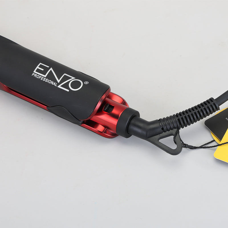Enzo Professional EN-3846 Titanium Flat Iron – High Heat Straightening Brush