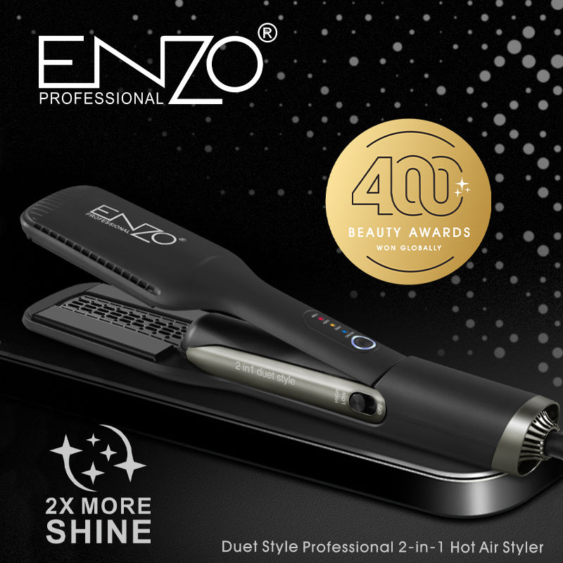 ENZO EN-3975 Hot Air Styler – 2-in-1 Dryer and Straightener
