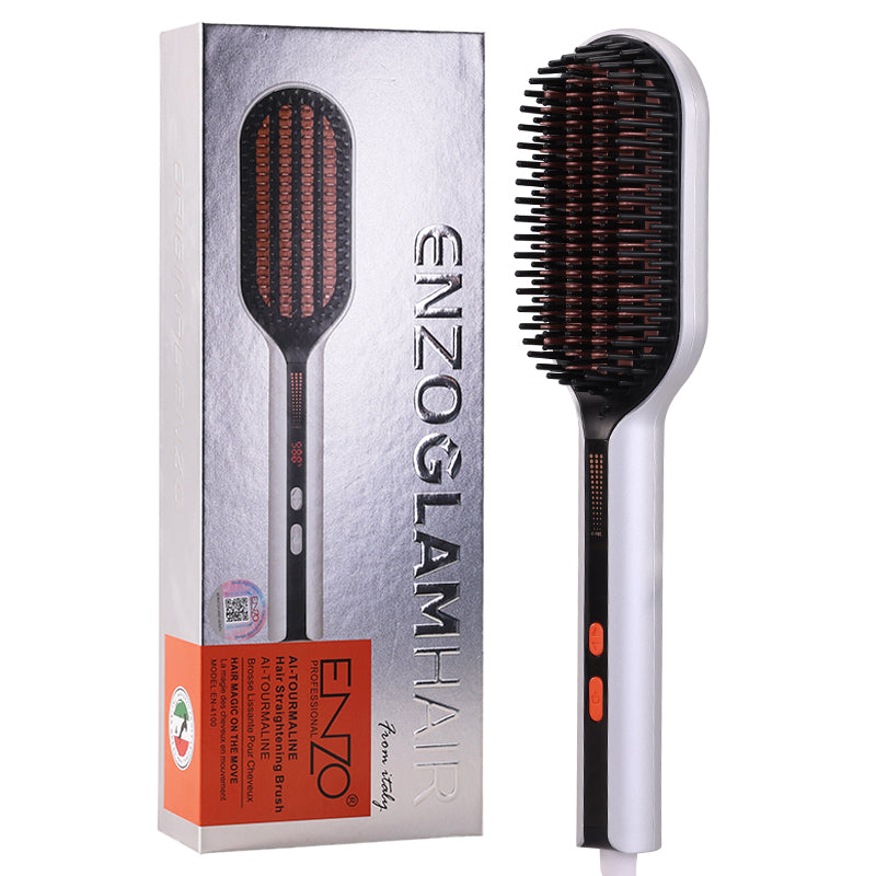 ENZO GLAM HAIR EN-4100 Professional Straightening Brush
