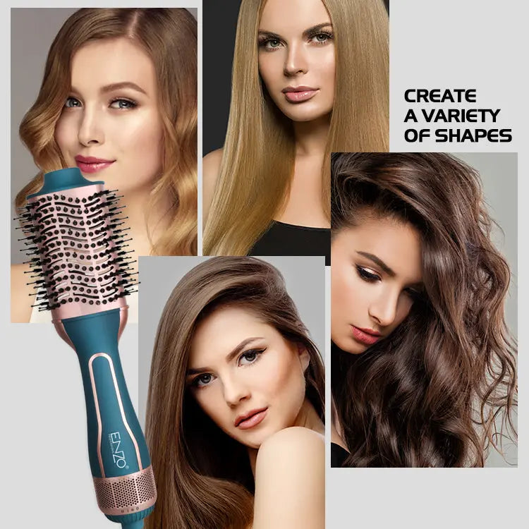 ENZO EN-4112 Hot Air Hair Brush Styler – 240V Professional Hair Dryer Brush with heat settings