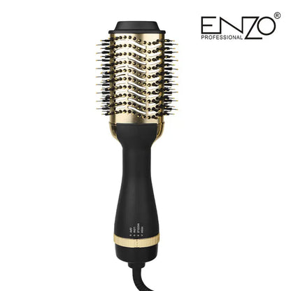 Enzo EN-4116 Electric Hair Straightening Brush – 24K Gold design for sleek, frizz-free styling