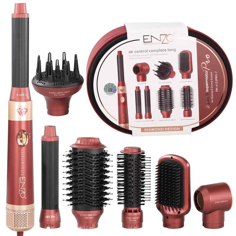 ENZO Airwrap EN-4133 Pro 7-in-1 – Multi-Function Hair Styler
