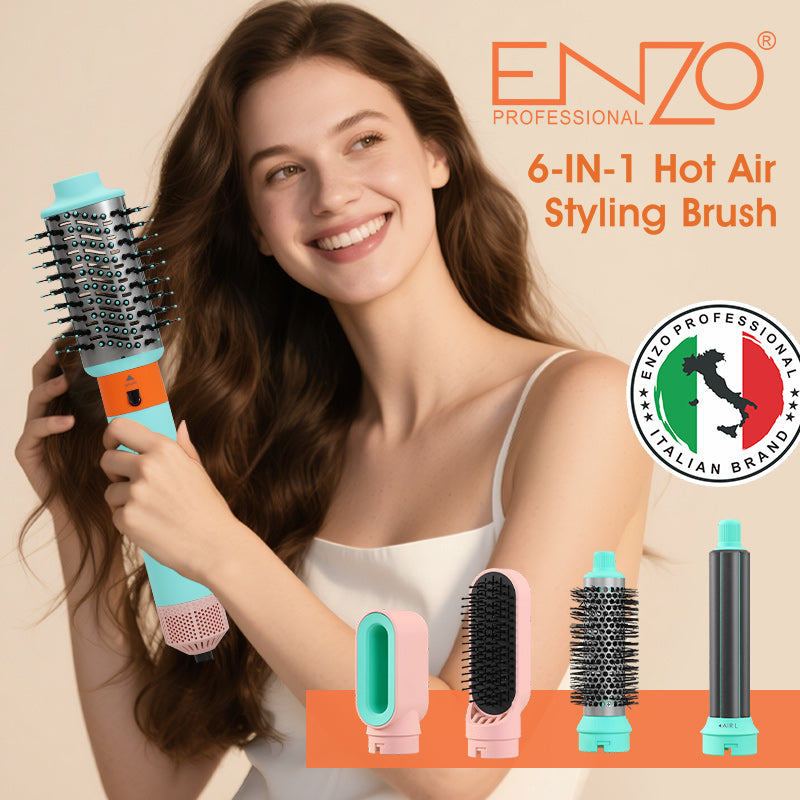 ENZO EN-4140 6-in-1 Hair Styler – Multi-Function Dryer, Straightener & Curler