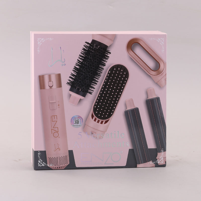 ENZO EN-4142 5-in-1 Ionic Hair Styling Brush – Afaq Al Naseem LLC.