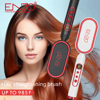 ENZO EN-4201 Portable Mini Hair Iron Fast Hair Straightening Brush