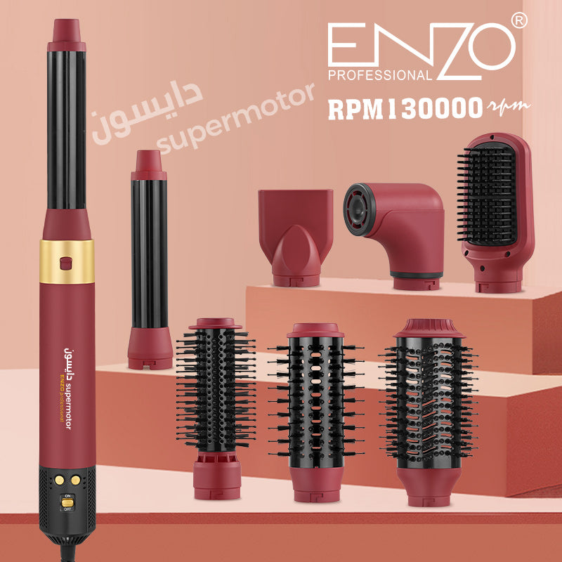 ENZO EN-6223 8-in-1 Hot Air Styler Kit – Multi-Function Hair