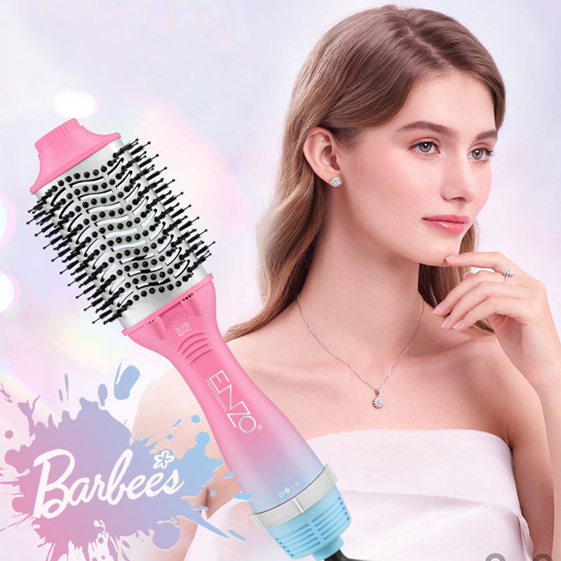 Enzo Professional EN-752 Hair Dryer Brush – Barbie Edition Blowout Styler