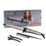ENZO EN-9112 360° Rotating Hair Crimper and Curling Iron with conical barrel.