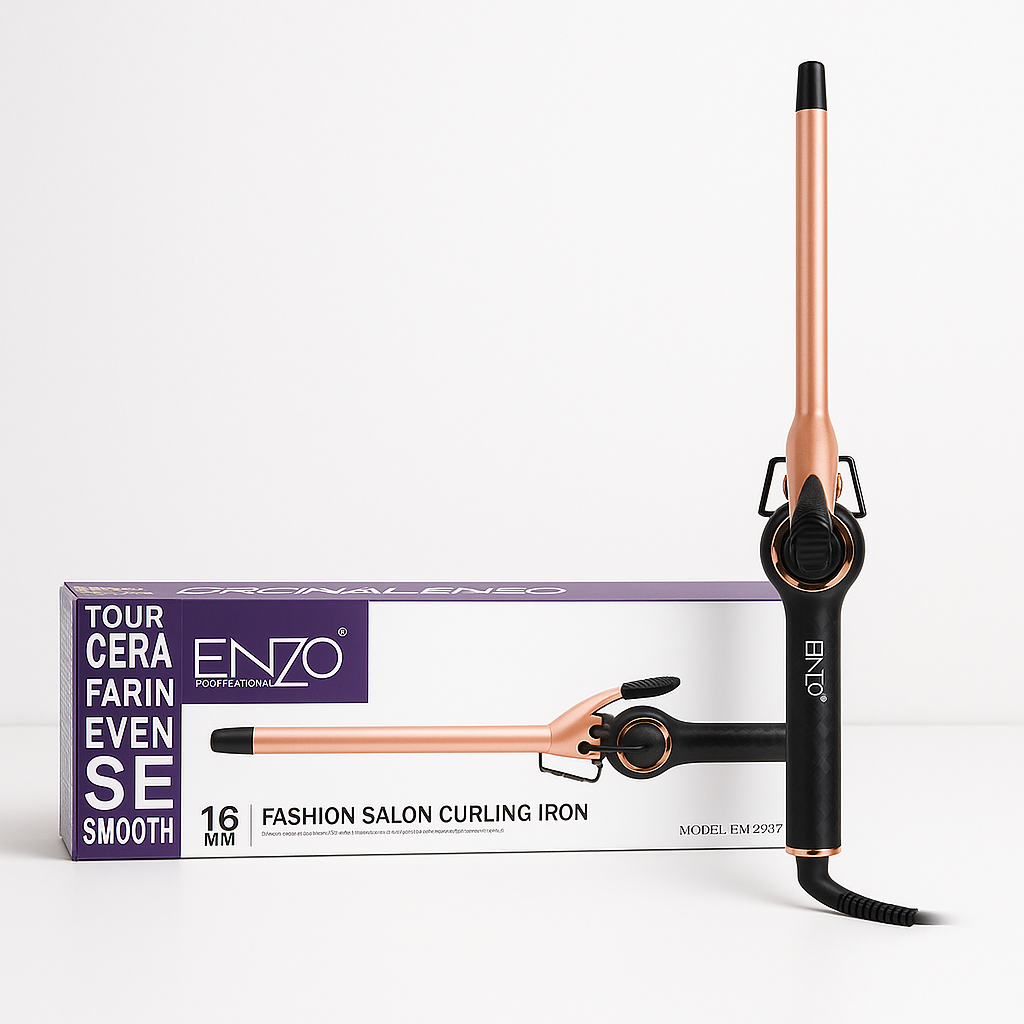 ENZO EN-2222 Professional Hair Curler – Ceramic Titanium Barrel with Adjustable Temperature for Salon-Quality Styling