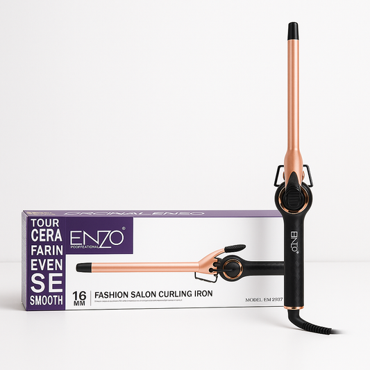 ENZO EN-2222 Professional Hair Curler – Ceramic Titanium Barrel with Adjustable Temperature for Salon-Quality Styling