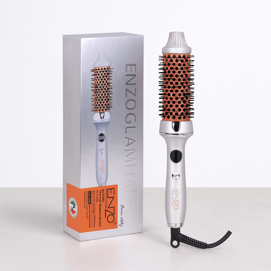 ENZO EN-2230 Rotating Thermal Curling Brush – Fast Heating Multi-Function Hair Styler with Adjustable Temperature