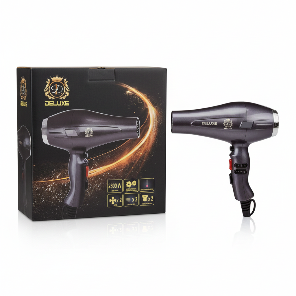 Deluxe 2500W Professional Hair Dryer – Ultra Powerful AC Motor