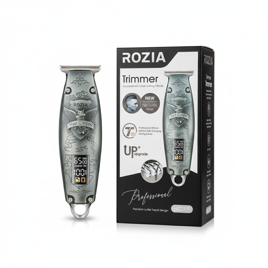 ROZIA HQ-299 Professional Hair & Beard Trimmer – Precision Cutter Head, High-Power VCM Motor, Up-Plus Upgrade