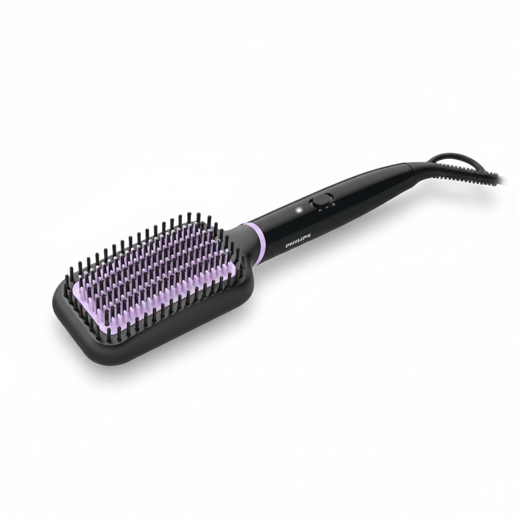 Philips BHH880 Heated Hair Straightening Brush with ThermoProtect Technology – Fast & Gentle Styling