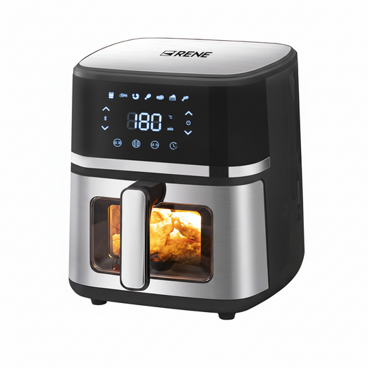 Rene Air Fryer Pro 5L Digital Touchscreen – Stainless Steel, 1400W | Model RAF-1718