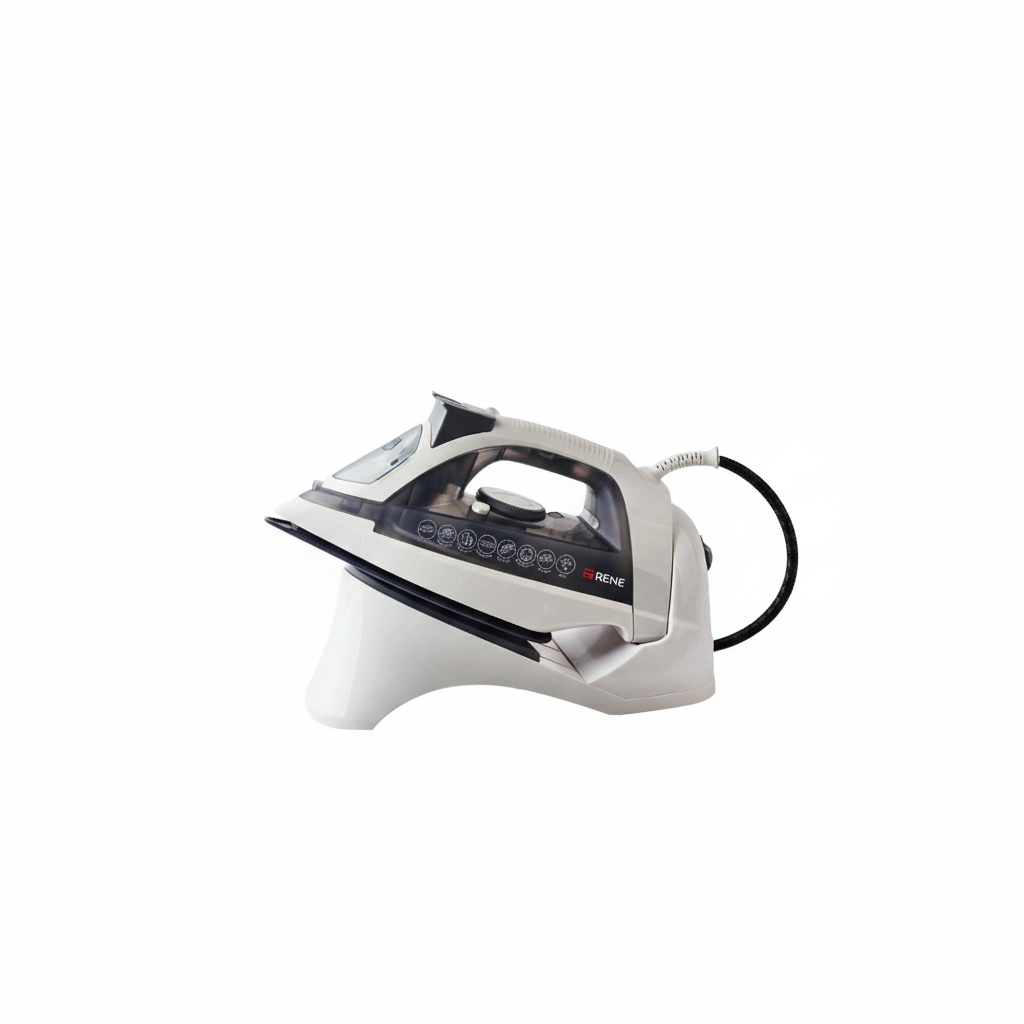 Rene RSI-1722 Professional 2400W Cordless & Corded Steam Iron with Ceramic Soleplate & Large Water Tank