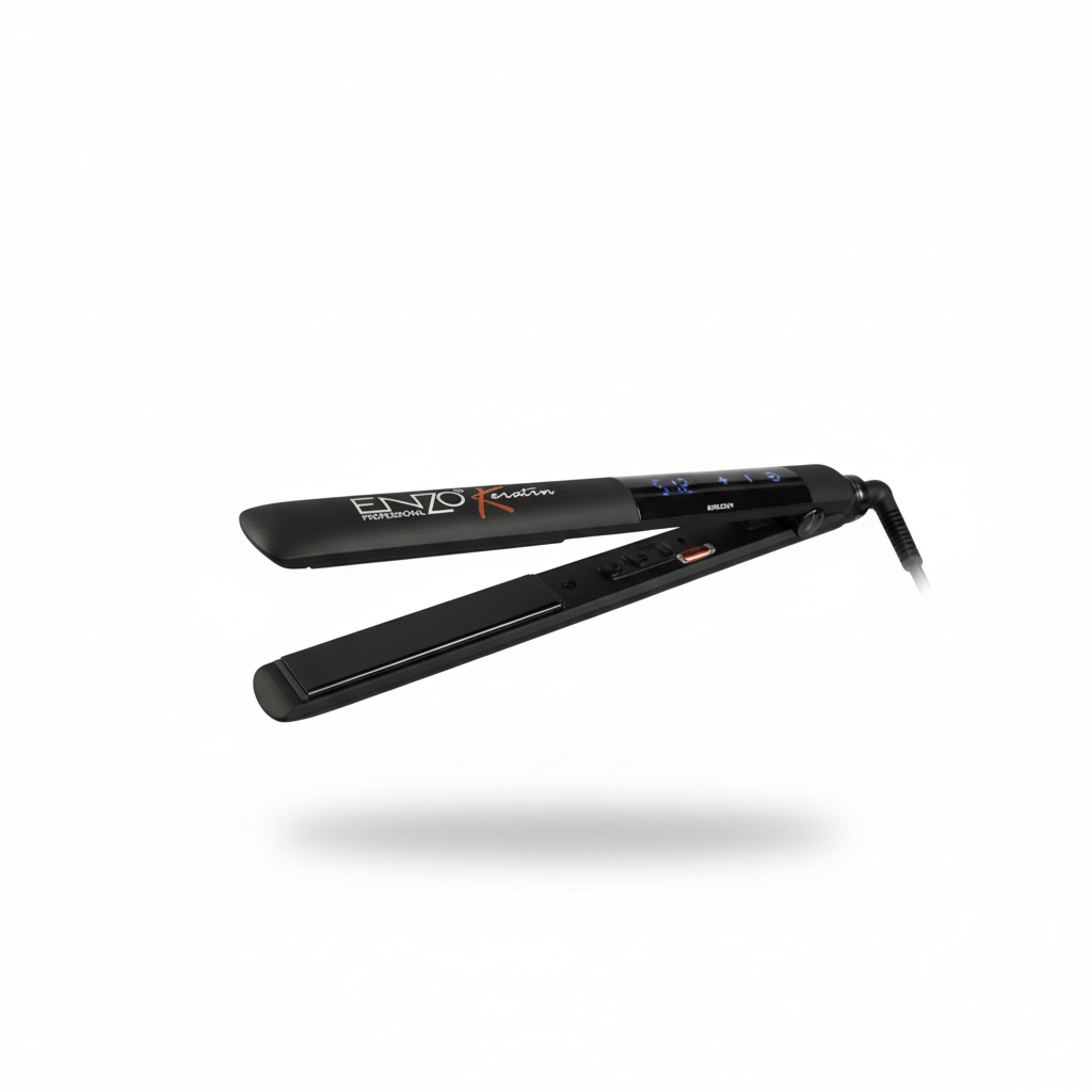 ENZO EN-2407S Keratin Touch Hair Straightener – Instant Heat Technology with Nano Ceramic Plates for Long-Lasting Salon Results