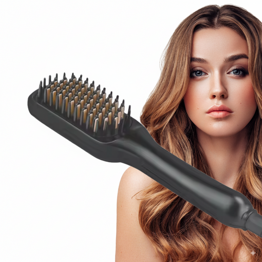ENZO EN-3201 Anti-Scalding Hair Straightening Comb – Dual Voltage, Fast Heating