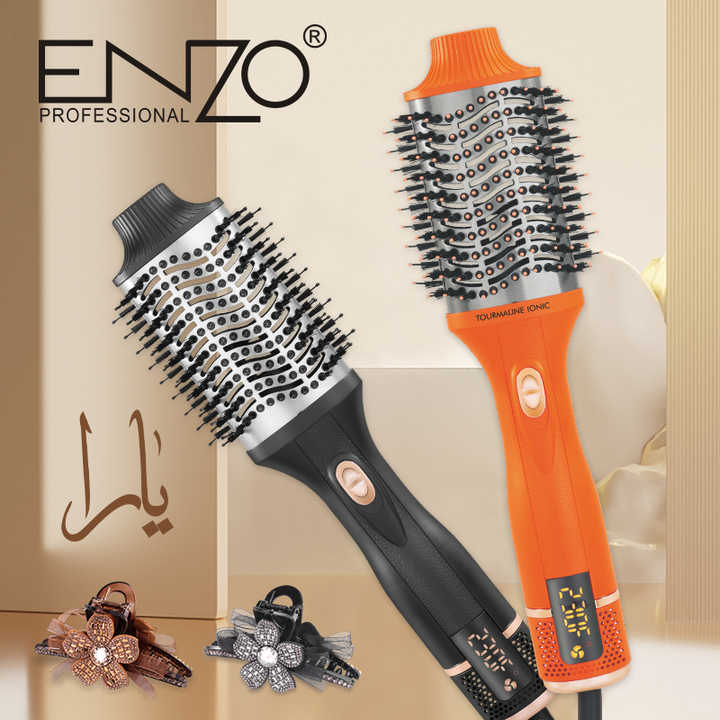 ENZO EN-6219 Digital Blower Brush in orange and black – 1500W hot air styler