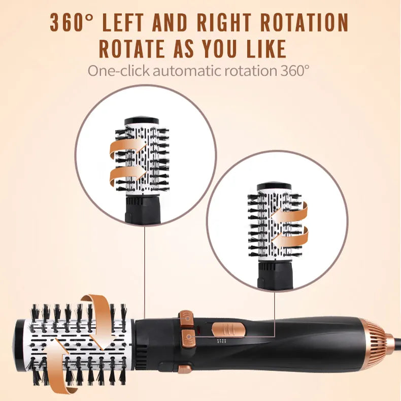 ENZO EN-746 4-in-1 Rotating Hot Air Styler – Professional Blow Dryer & Styling Brush with Ionic Technology