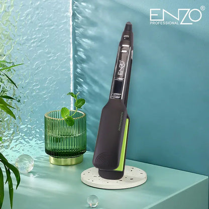 ENZO EN-3822 Professional Keratin Hair Straightener – Titanium Ceramic Plates with Adjustable Temperature and Ionic Technology ENZO Professional