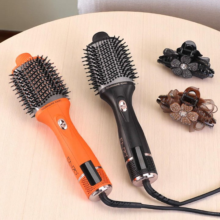ENZO EN-6219 Digital Blower Brush in orange and black – 1500W hot air styler