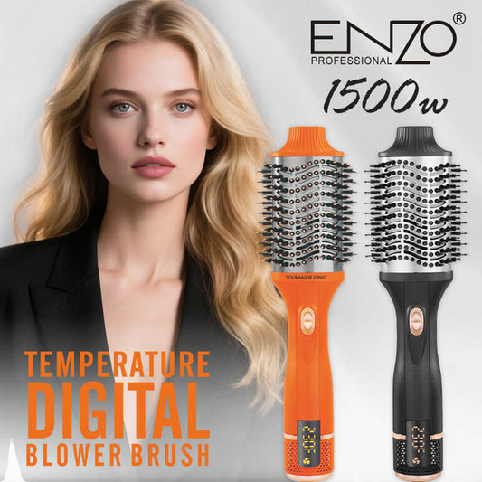 ENZO EN-6219 Digital Blower Brush in orange and black – 1500W hot air styler