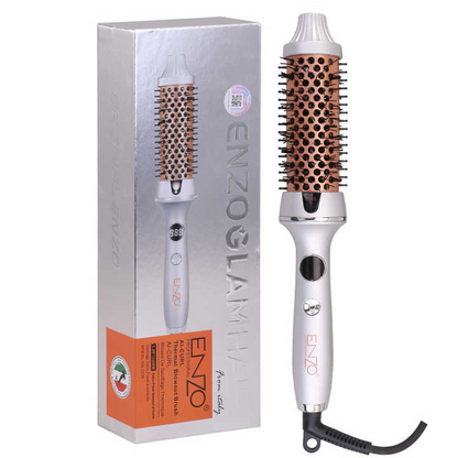 ENZO EN-2230 Rotating Thermal Curling Brush – Fast Heating, Multi-Function Hair Styler for Large Waves