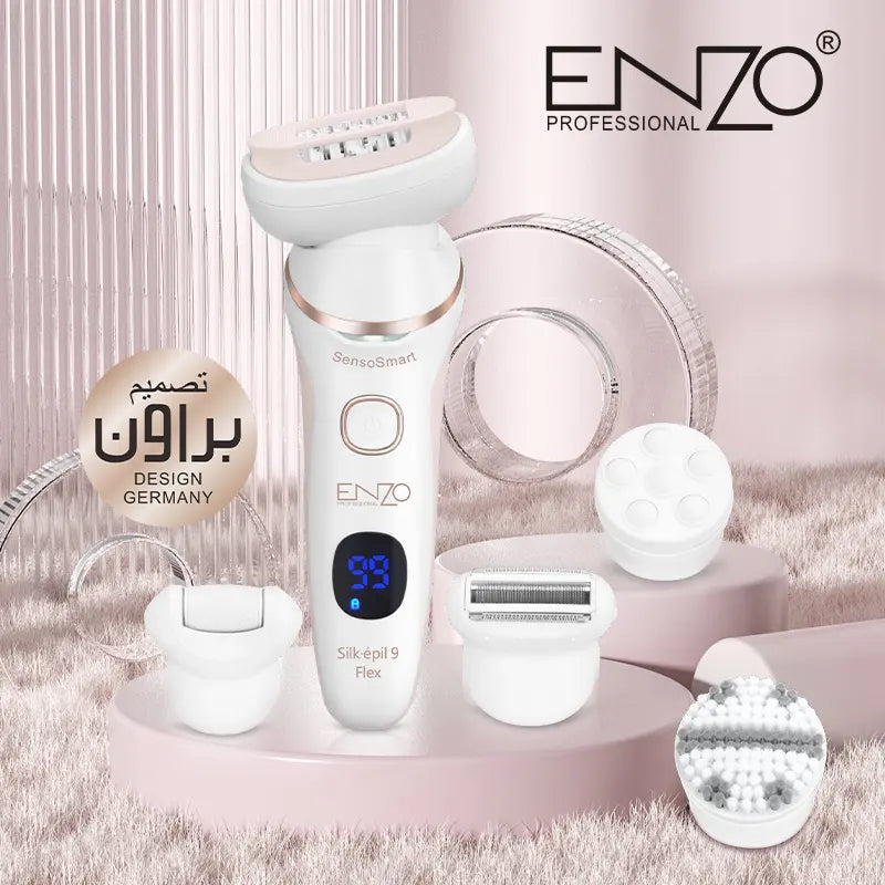ENZO EN-0106 5-in-1 Rechargeable Women's Grooming Kit – Multifunctional Hair Removal and Skin Care Device ENZO Professional