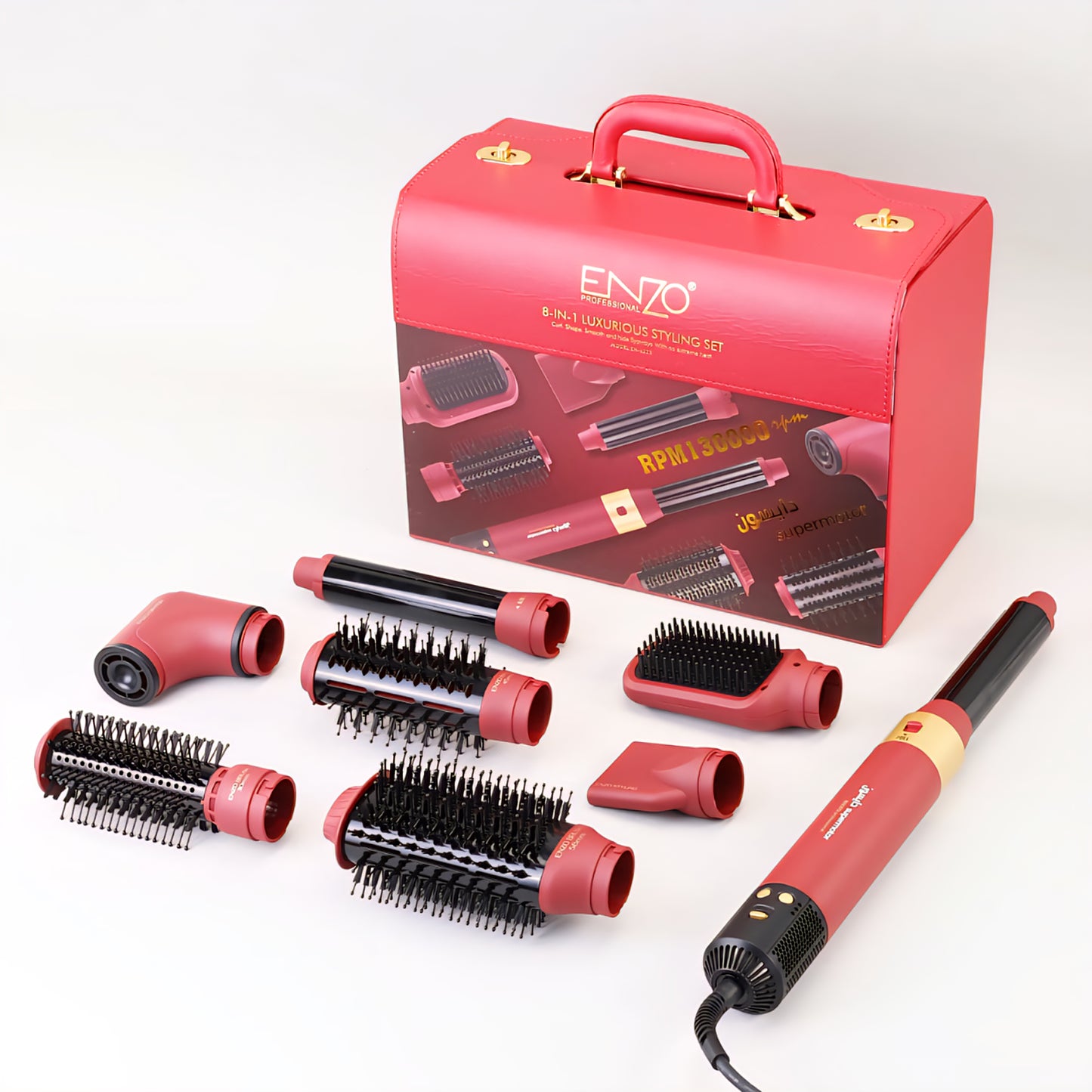 Enzo EN-6223 8-in-1 Professional Hot Air Styling Kit with BLDC Motor – Released September 2025 – Two Colors
